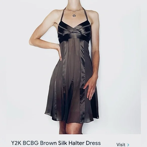 wedding party black dresses Cowl Neck Halter Gown – BCBGMAXAZRIA main image 1